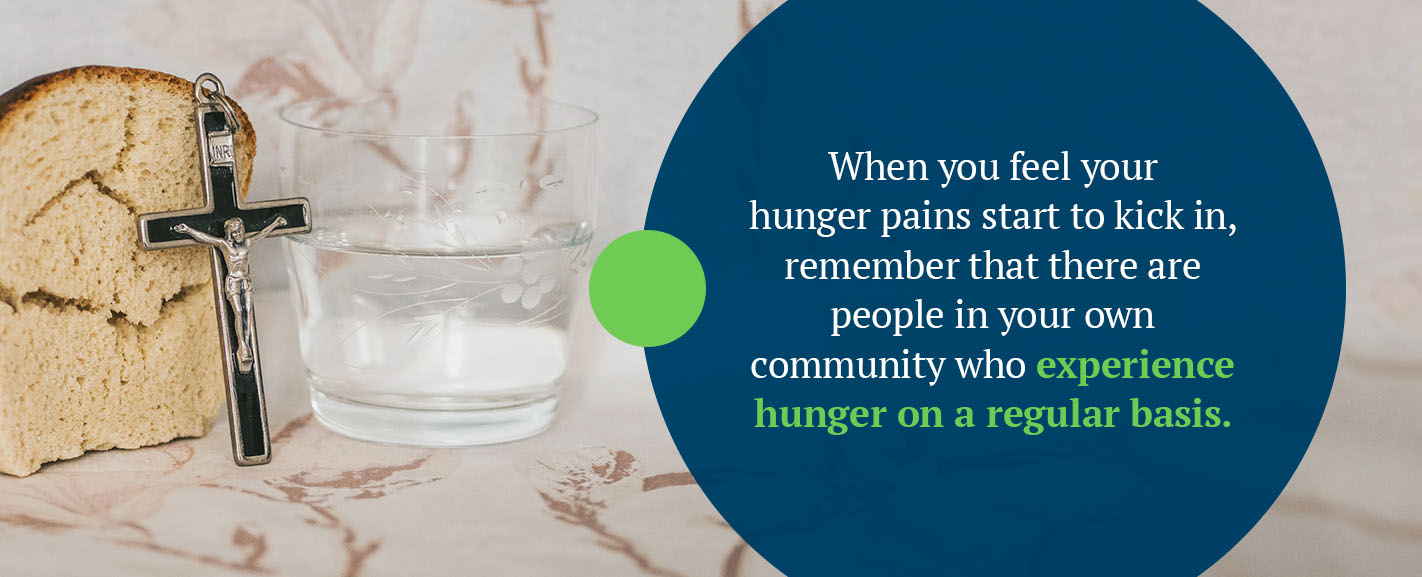 When you feel your hunger pains start to kick in, remember that there are people in your own community who experience hunger on a regular basis.