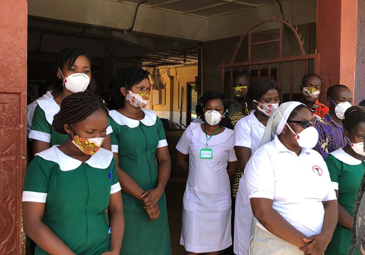 St. John Sefwi Asafo Hospital supplies COVID response.